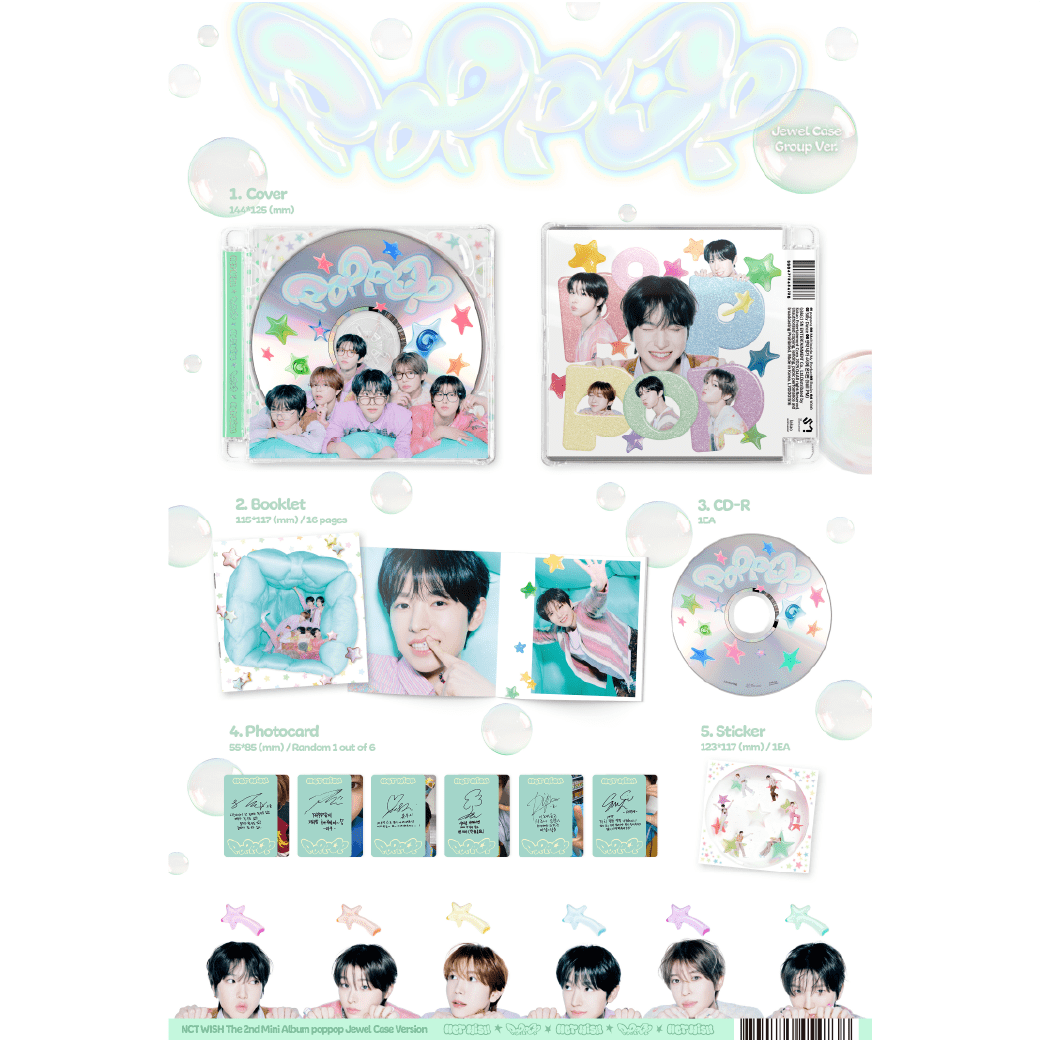 NCT WISH The 2nd Mini Album 'poppop' (Jewel Case Ver.) : 1 Album = 32 Points